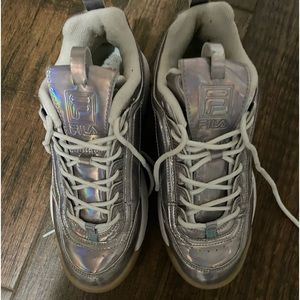 Silver Fila Sneakers